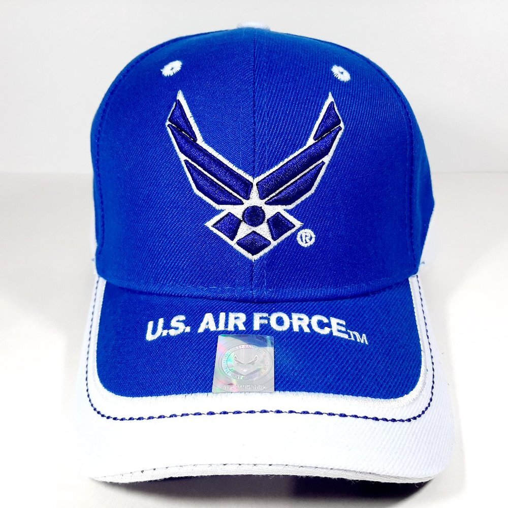 U.S. Air Force Wings Hat Royal Blue Puff Embroider